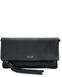 GiGi New York Personalized Pebble Grained Leather Fold Over Clutch