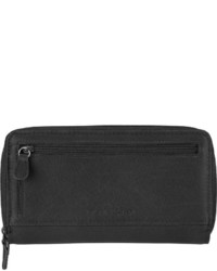Wilsons Leather Piece Out Leather Double Zip Clutch