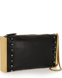 Lanvin Private Studded Leather Clutch