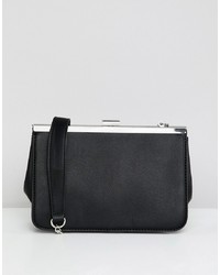 Stradivarius Rectangle Clutch Bag In Black