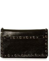 Valentino Rockstud Rolling Leather Clutch
