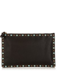 Valentino Rockstud Rolling Leather Pouch