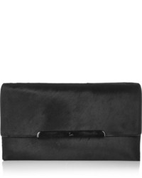 Christian Louboutin Rougissime Calf Hair And Leather Clutch
