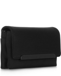 Christian Louboutin Rougissime Leather Trimmed Satin Clutch
