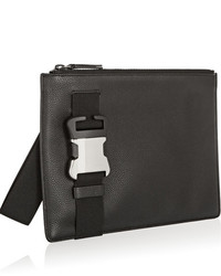 Christopher Kane Safety Buckle Textured Leather Clutch