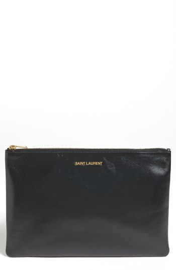 Saint Laurent Leather Clutch, $695 | Nordstrom | Lookastic