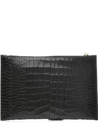 Victoria Beckham Simple Pouch Embossed Leather Clutch