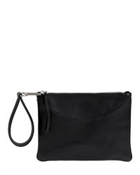 Small Structured Leather Clutch
