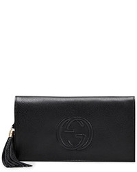 Gucci Soho Leather Clutch Bag Black