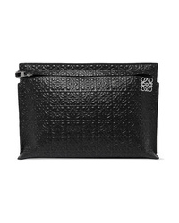 Loewe T Embossed Leather Pouch