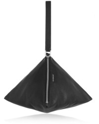 Givenchy Triangle Large Clutch In Black Leather