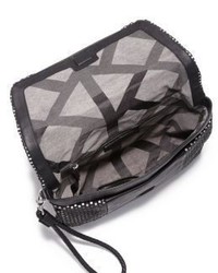 Christopher Kon Two Tone Woven Leather Clutch