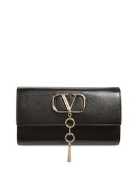 Valentino Garavani V Case Leather Clutch