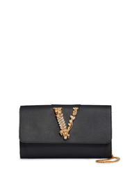 Versace First Line Virtus Leather Clutch