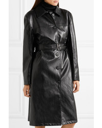 We11done Belted Faux Leather Coat