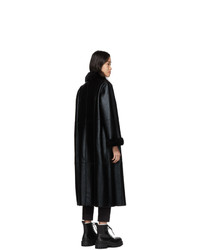 Stand Studio Black Faux Leather Nino Coat