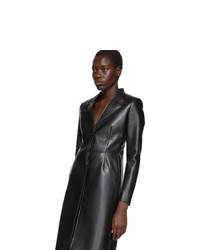 Coperni Black Faux Leather Tailored Coat