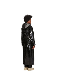 Kassl Editions Black Long Lacquer Coat