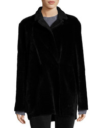Theory Clairene Coat Light Merino Coat Black
