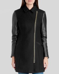 Ted Baker Coat Alycia Leather Sleeve