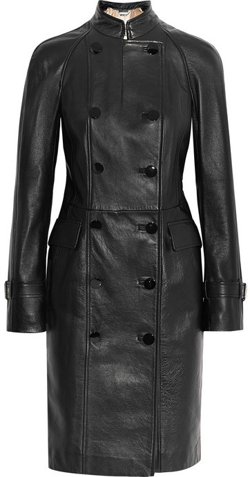 Alexander McQueen Double Breasted Leather Coat, $6,275 | NET-A-PORTER ...
