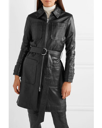 Stand Keren Belted Leather Coat