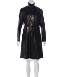 Jil Sander Knee Length Leather Coat