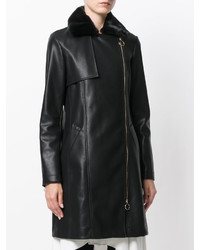 Twin-Set Leather Effect Fitted Coat