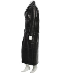 Hakaan Leather Floor Length Coat