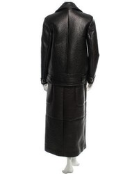 Hakaan Leather Floor Length Coat