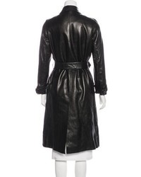 Prada Leather Long Coat