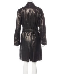 Calvin Klein Long Leather Coat