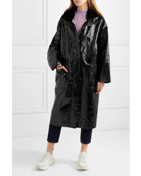 Stand Maia Crinkled Glossed Faux Leather Coat