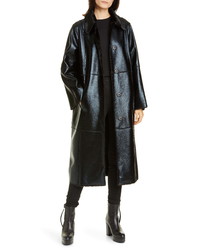 Stand Studio Nino Faux Leather Coat With Faux