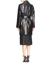 The Row Parkan Belted Leather Coat
