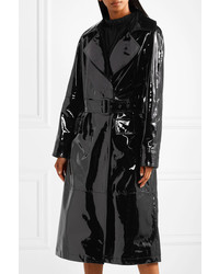Tom Ford Patent Leather Trench Coat Black