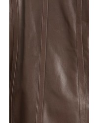 Ellen Tracy Plus Size Leather A Line Coat
