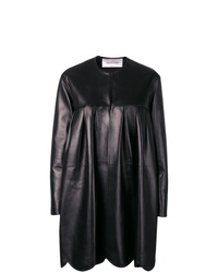 Valentino Scalloped Leather Coat