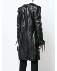 Ann Demeulemeester Straight Fit Leather Coat
