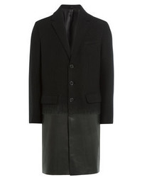 Neil Barrett Virgin Wool Coat With Leather