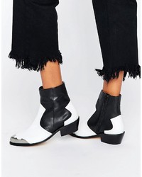Asos Aphrodite Leather Western Ankle Boots
