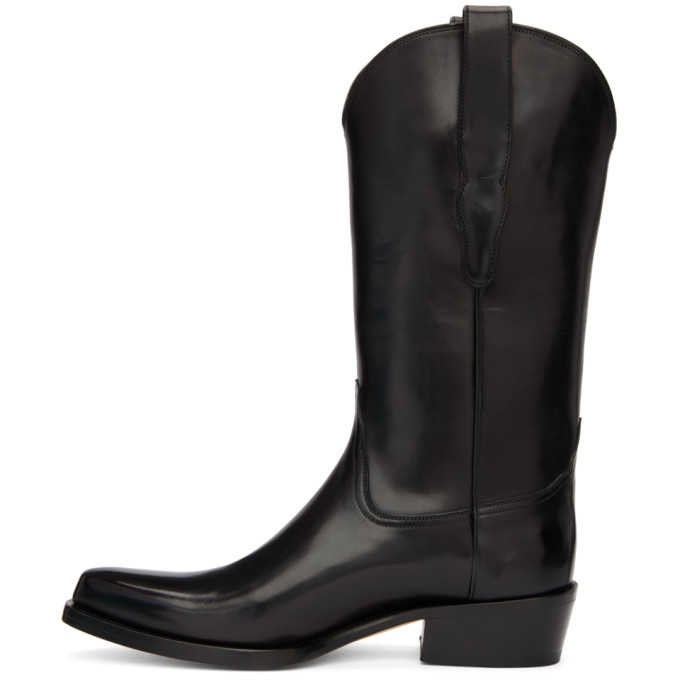 Brioni Black Cowboy Boots, $861 | SSENSE | Lookastic