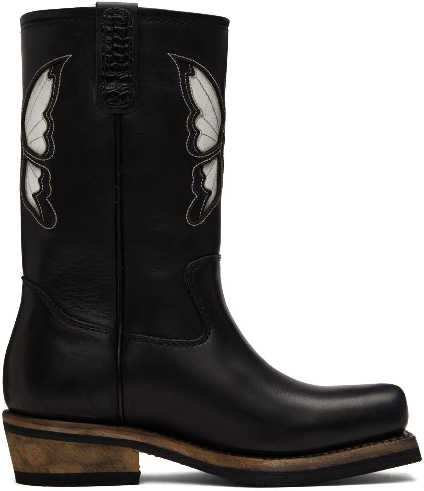 Our Legacy Black Flat Toe Boots, $730 | SSENSE | Lookastic