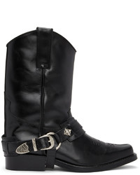 Toga Virilis Black Leather Boots