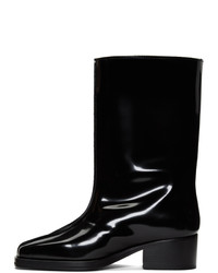 Y/Project Black Patent Low Tubular Boots
