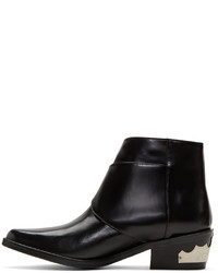 Toga Pulla Black Two Buckle Western Boots
