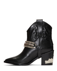 Toga Pulla Black Western Detail Boots