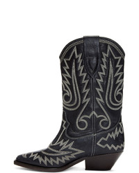 Isabel Marant Black Western Stitch Duerto Boots
