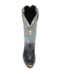 Golden Goose Deluxe Brand Lizard Embossed Cowboy Boots