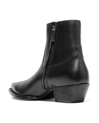 Saint Laurent Lukas Leather Ankle Boots